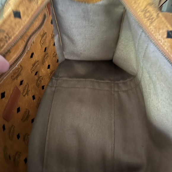 MCM Cognac Visetos Briefcase Work Bag Shoulder Heritage Shopper Vintage  Q1971 - Picture 13 of 16